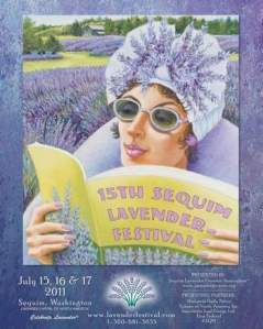 "Mona" winning poster art for Sequim Lavender Growers 2011 Contest